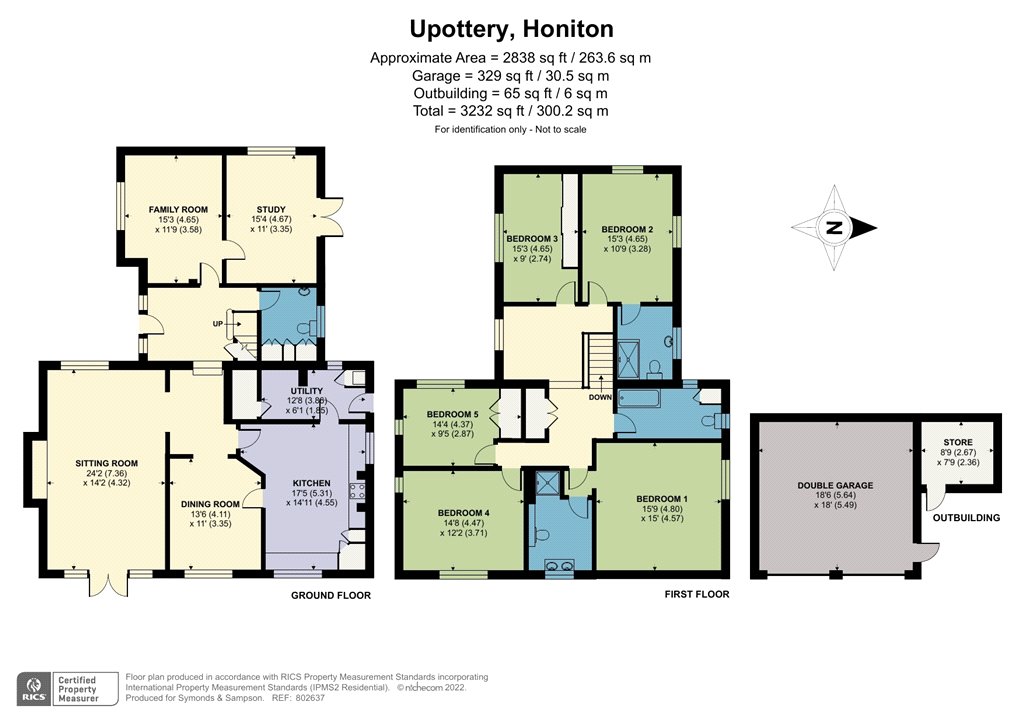 Floorplan - Upottery, Honiton, Devon, EX14 9QZ