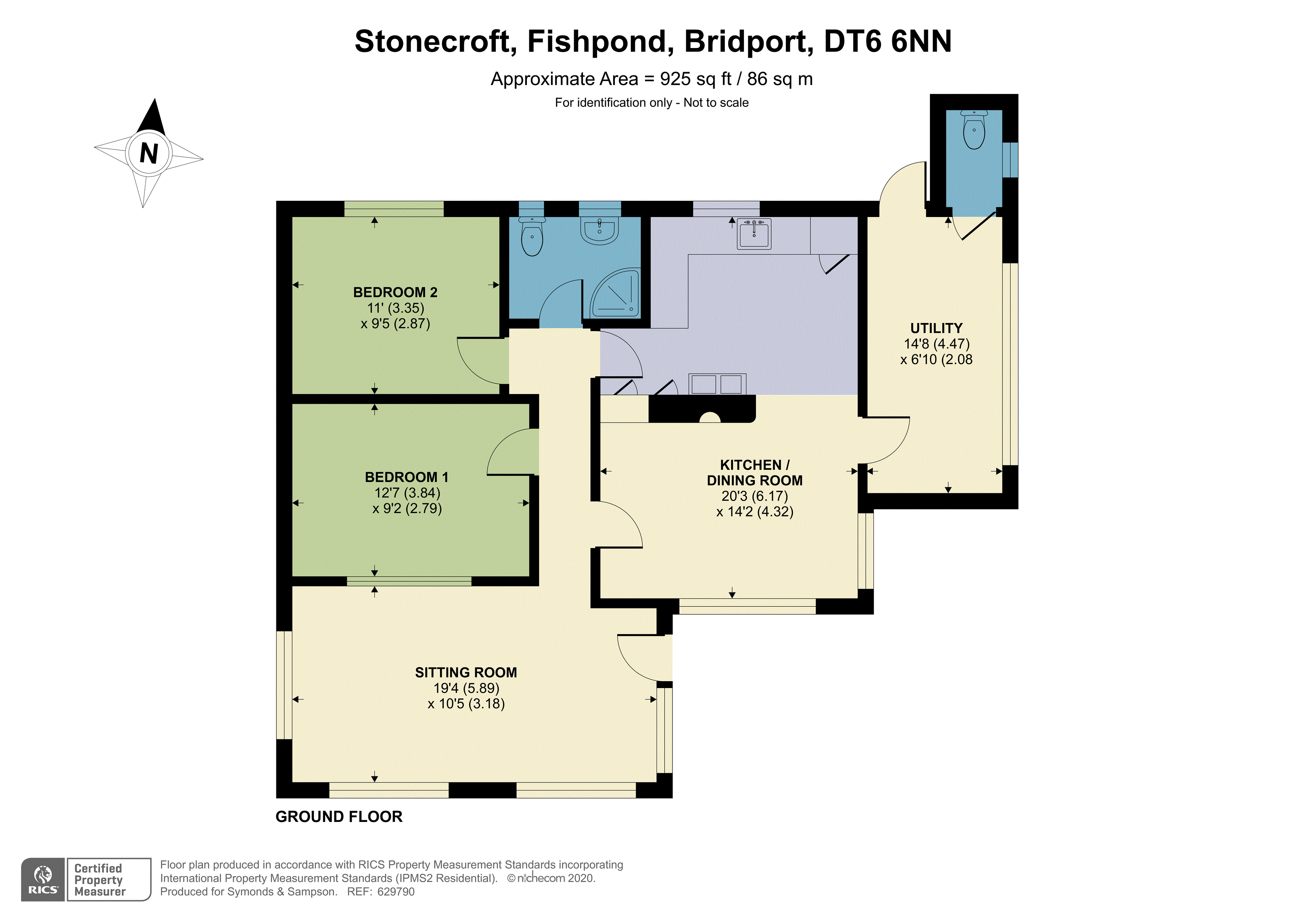 Floorplan - Fishpond, Bridport, Dorset, DT6 6NN