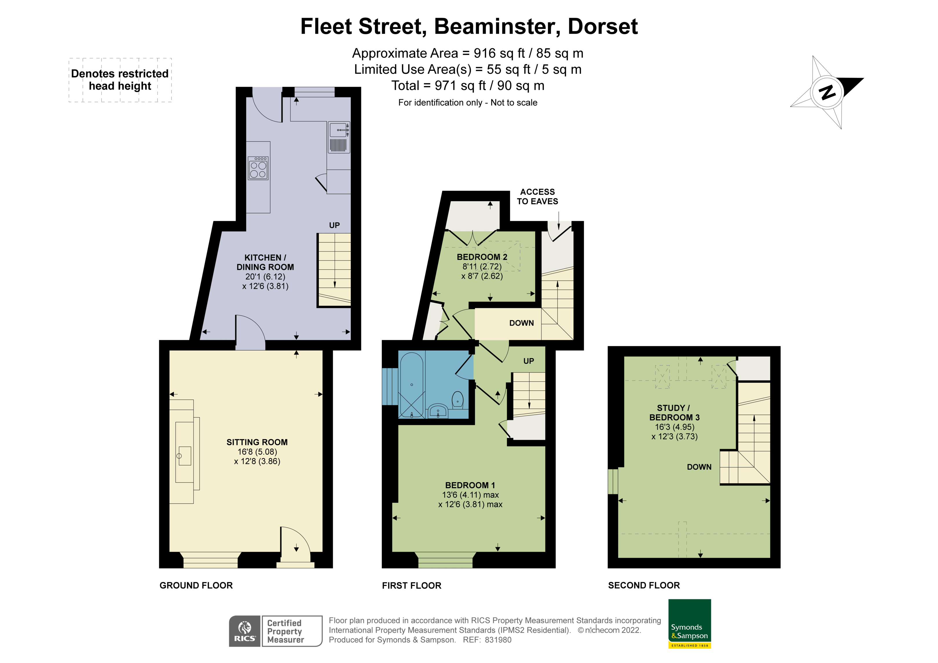 Floorplan - Fleet Street, Beaminster, Dorset, DT8 3EH