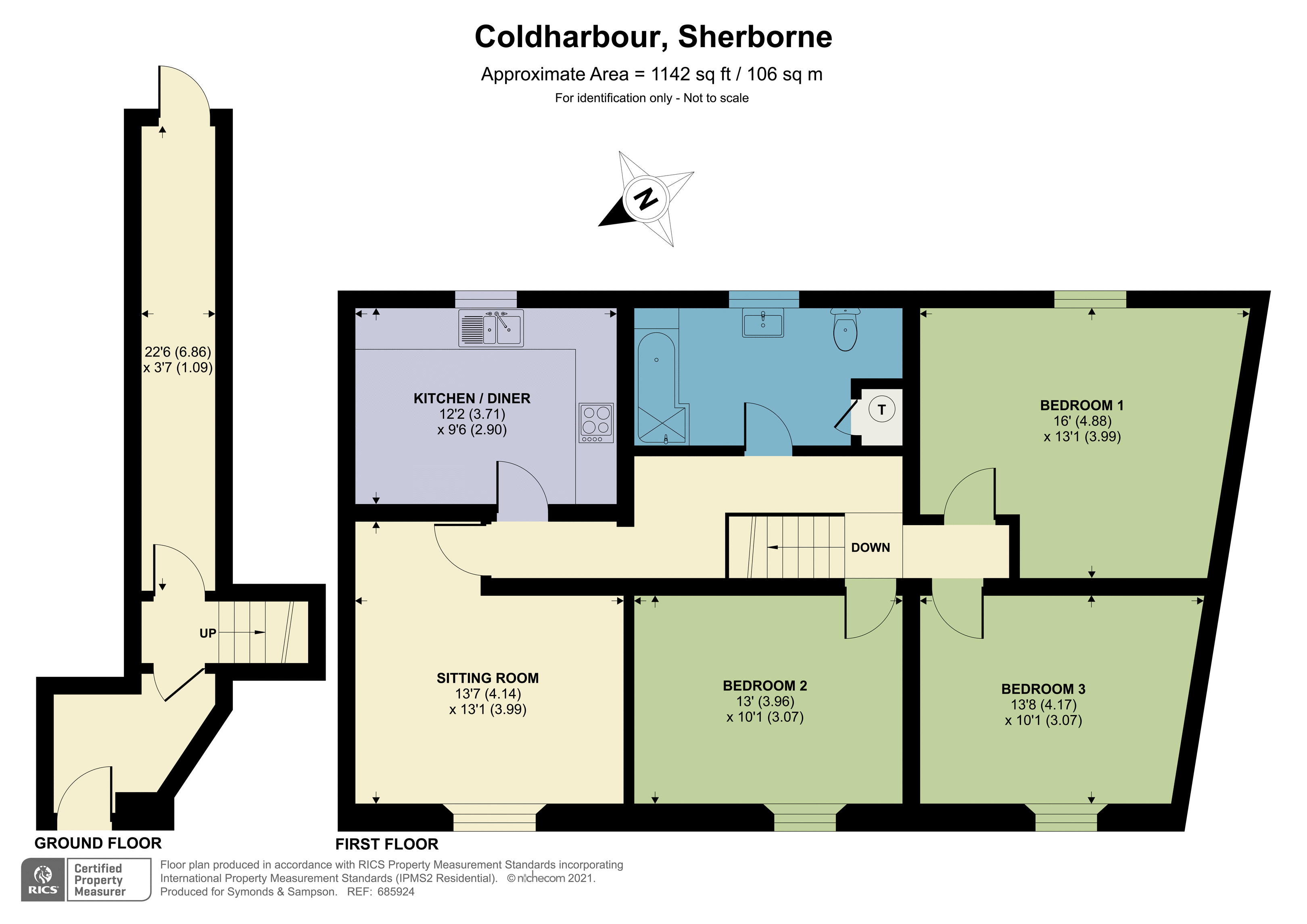 Floorplan - Coldharbour, Sherborne, DT9 4HA