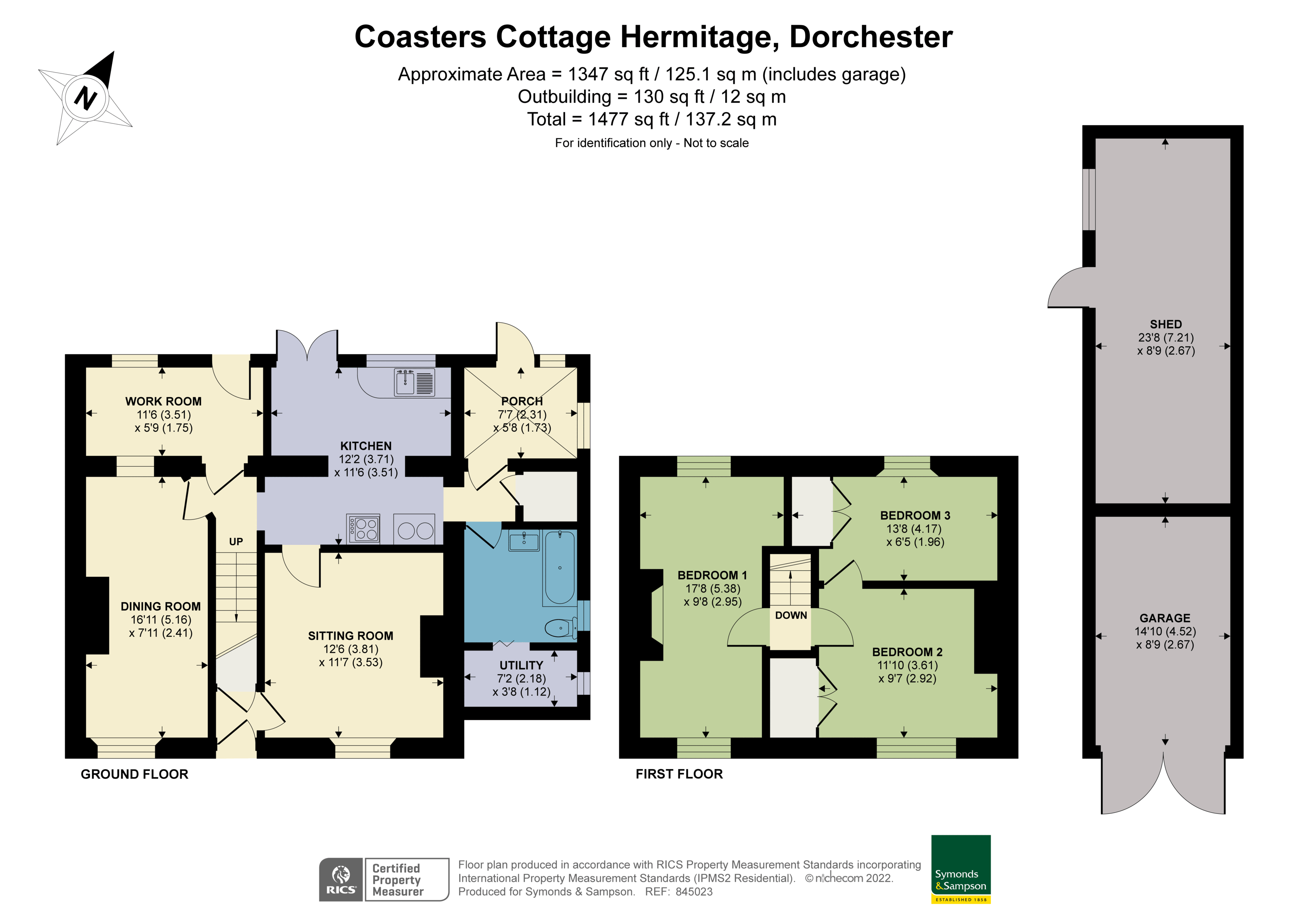 Floorplan - Hermitage, Dorchester, DT2 7BB