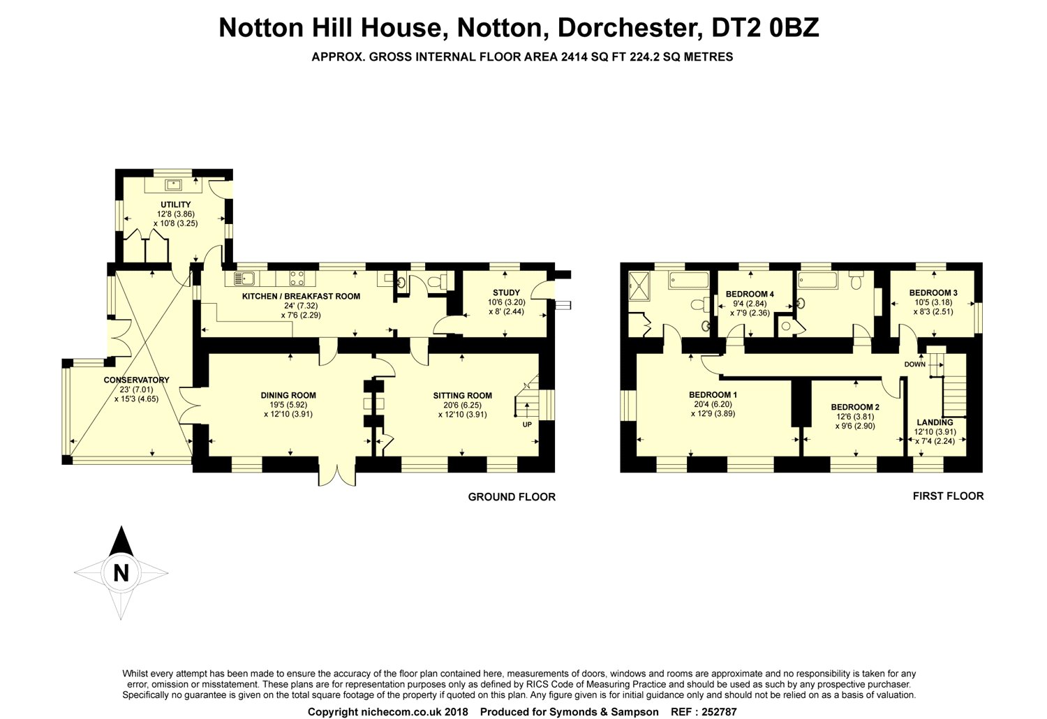 Floorplan - Notton, Dorchester, Dorset, DT2 0BZ