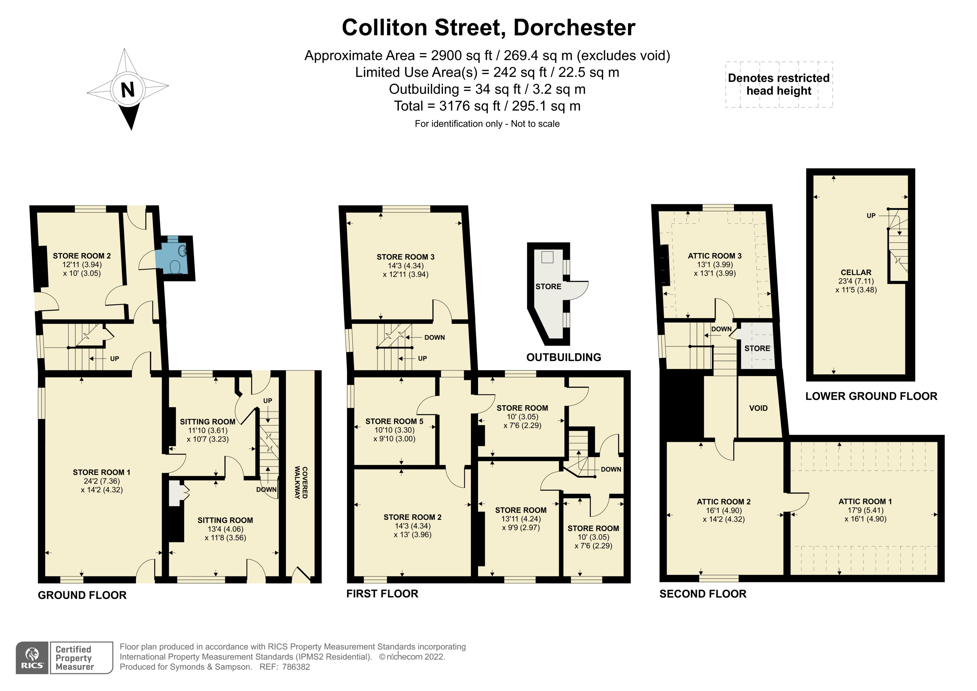 Floorplan - Colliton Street, Dorchester, Dorset, DT1 1XH