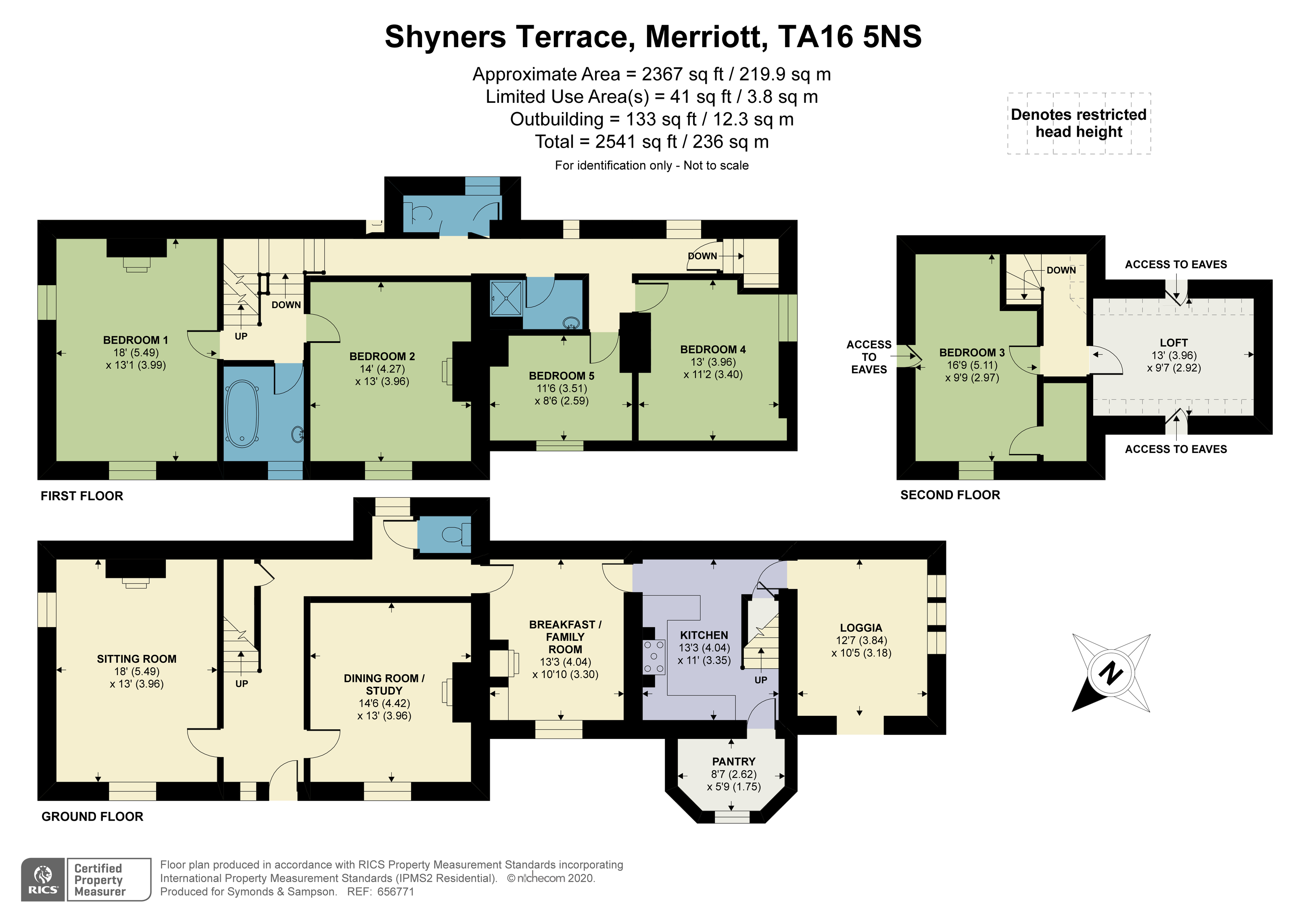 Floorplan - Shyners Terrace, Merriott, Somerset, TA16 5NS