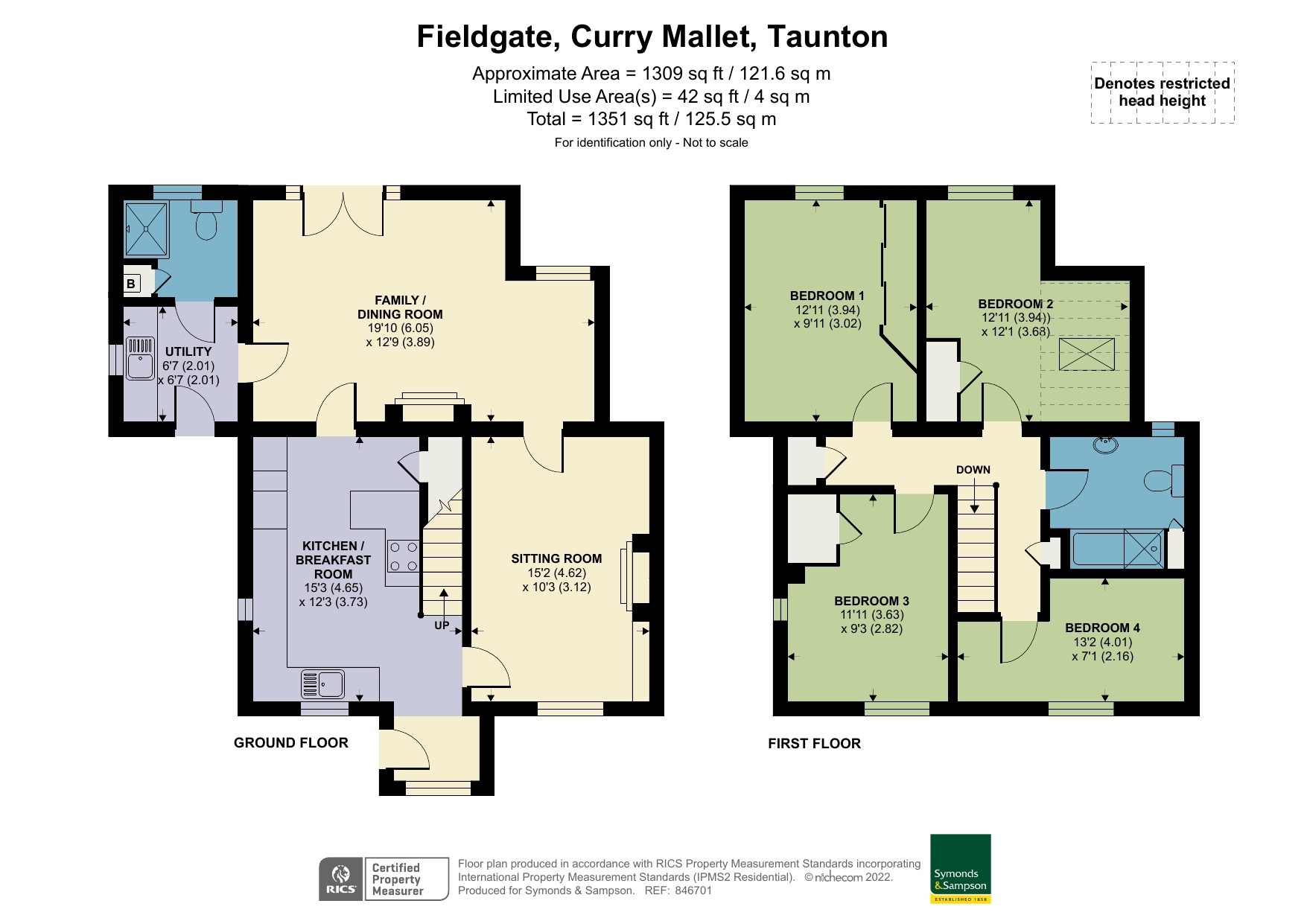 Floorplan - Fieldgate, Curry Mallet, Taunton, Somerset, TA3 6AL