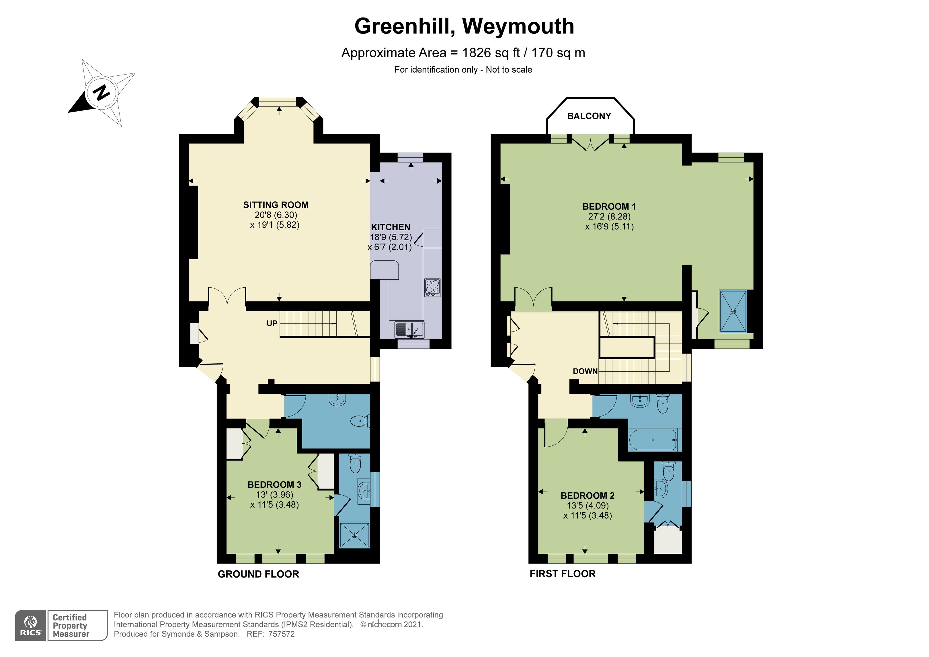 Floorplan - Greenhill, Weymouth, Dorset, DT4 7SG