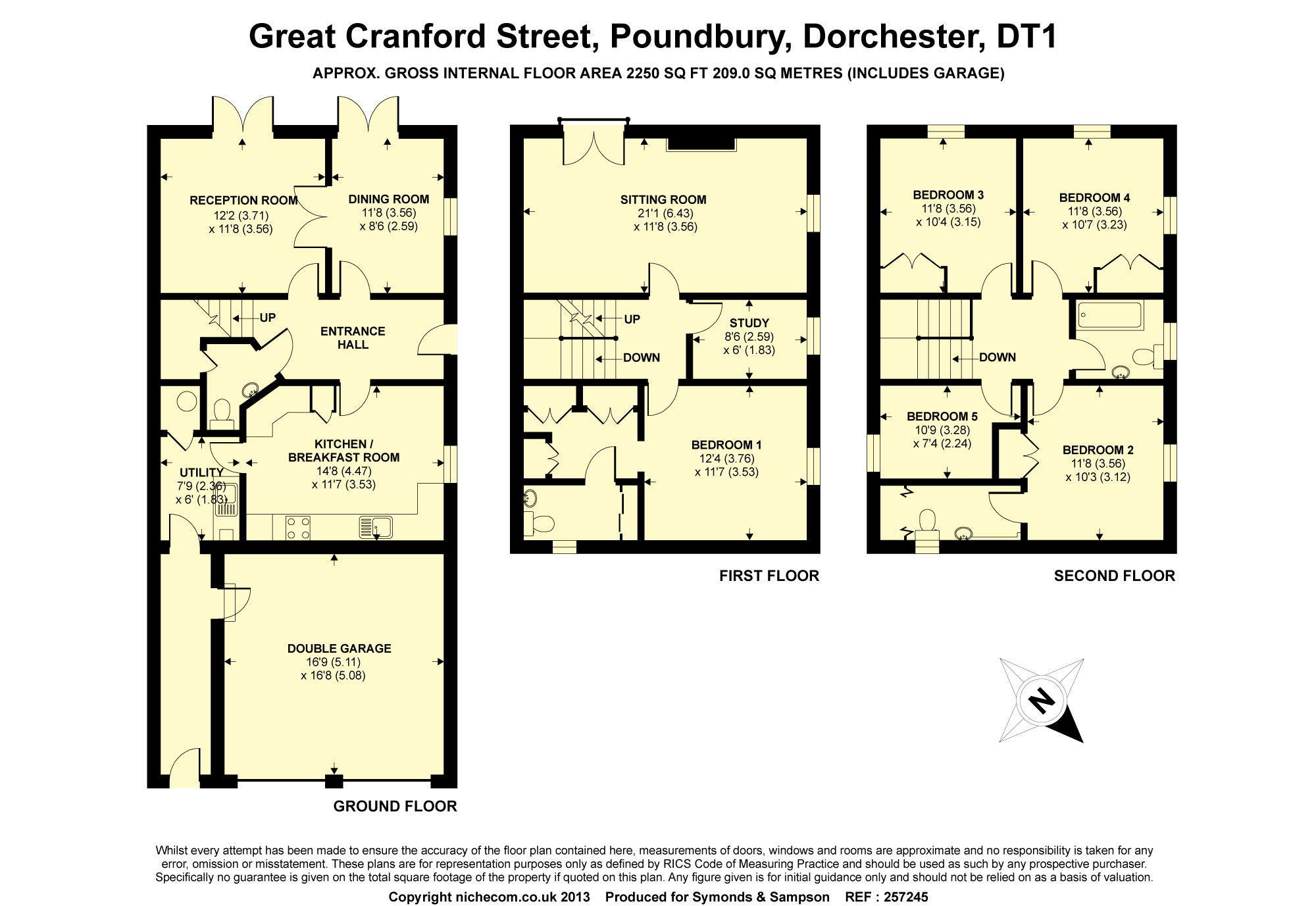 Floorplan - Great Cranford Street, Poundbury, Dorchester, Dorset, DT1 3SQ