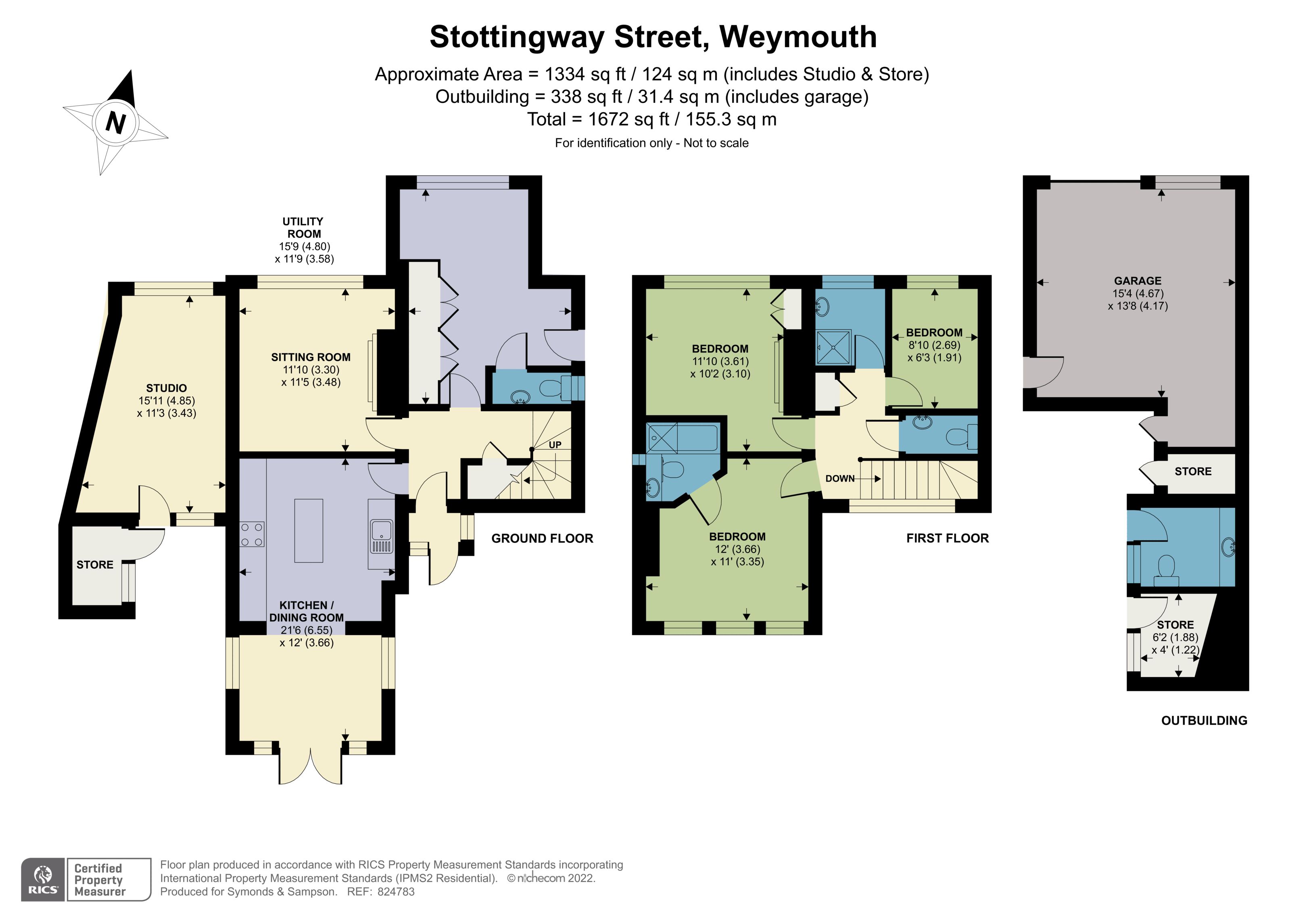 Floorplan - Stottingway Street, Upwey, Weymouth, Dorset, DT3 5QA