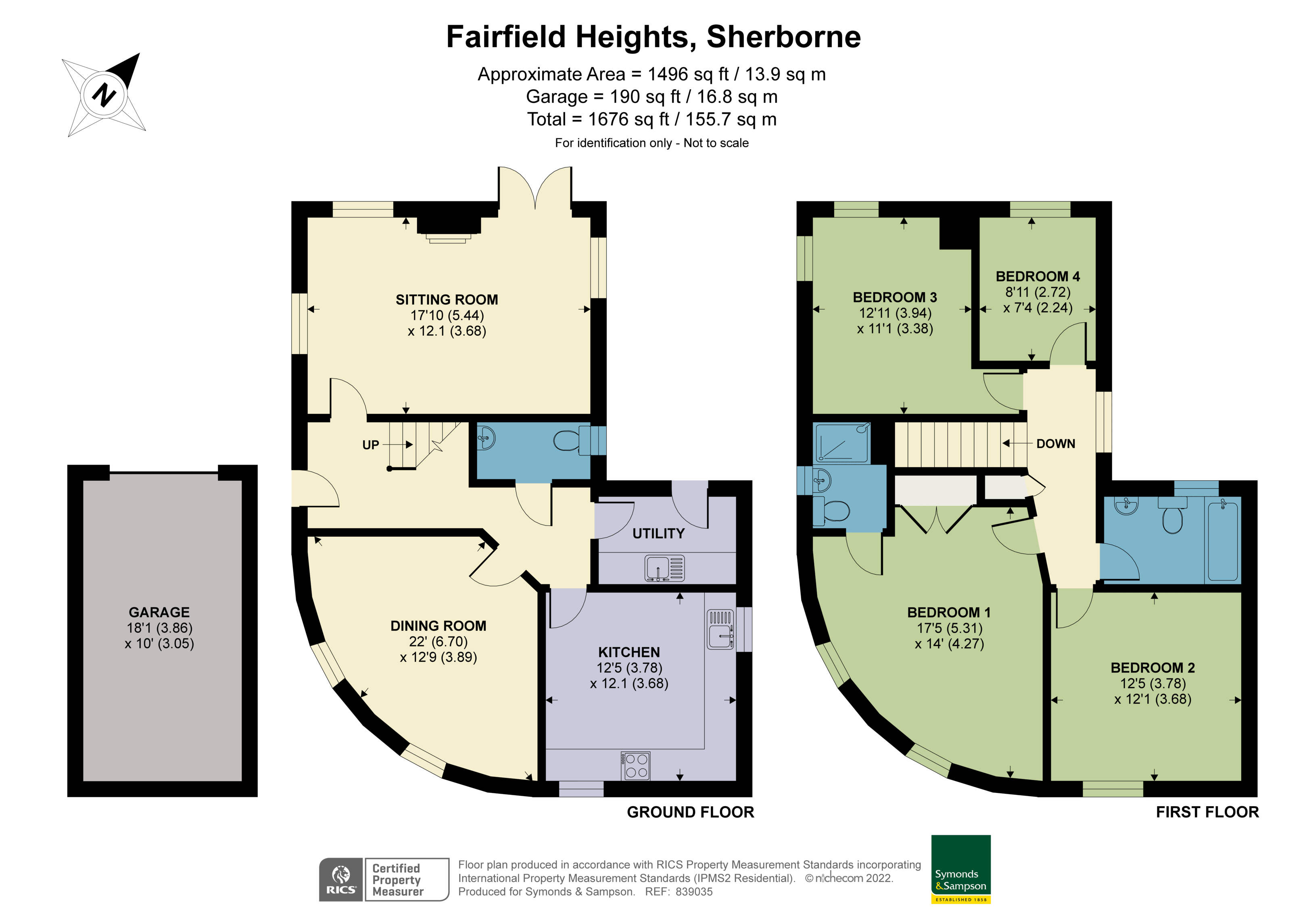 Floorplan - Fairfield Heights, Sherborne, DT9 4HH