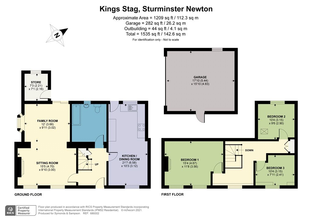 Floorplan - Kings Stag, Sturminster Newton, Dorset, DT10 2AY