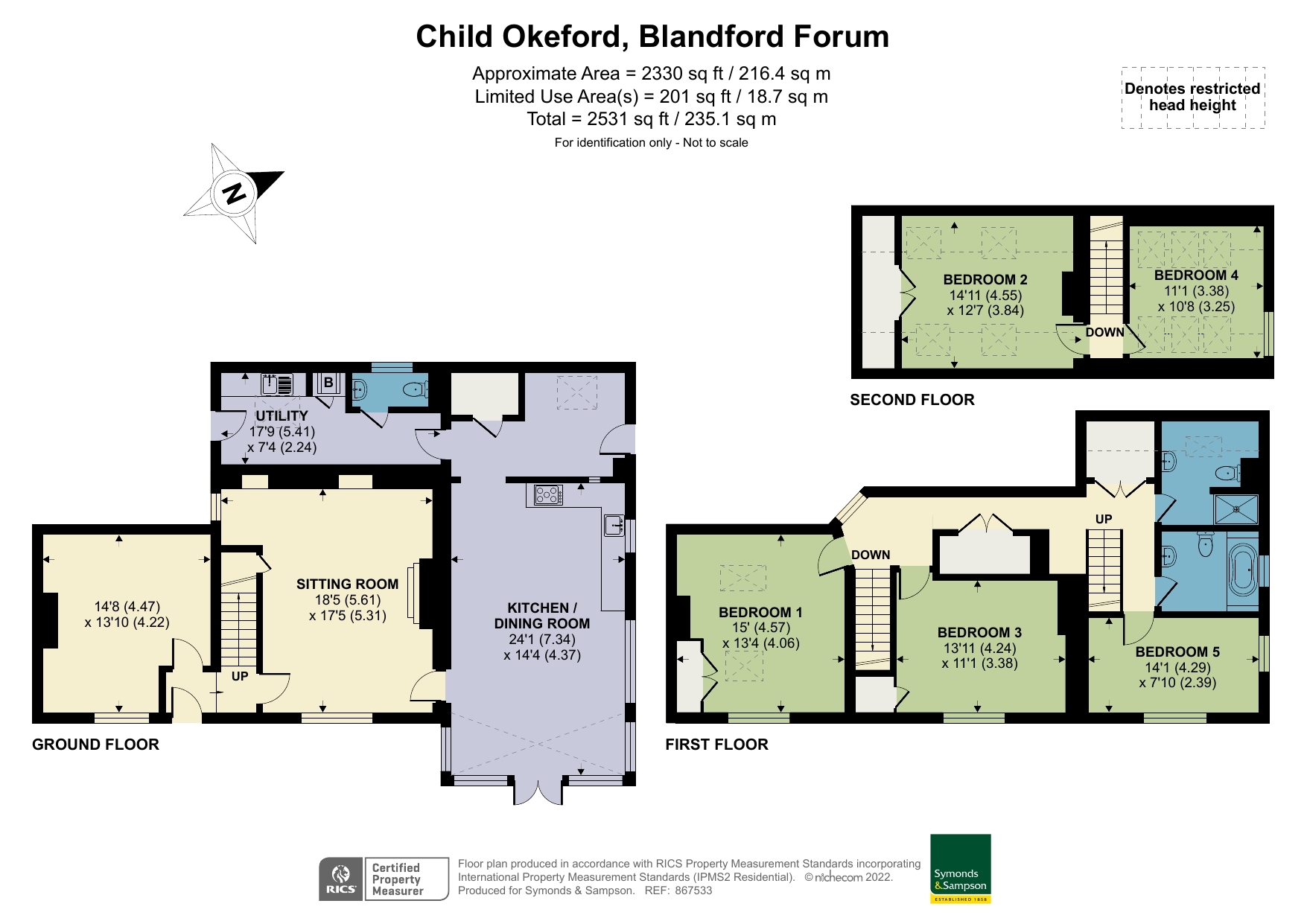 Floorplan - Ridgeway Lane, Child Okeford, Blandford Forum, Dorset, DT11 8HB