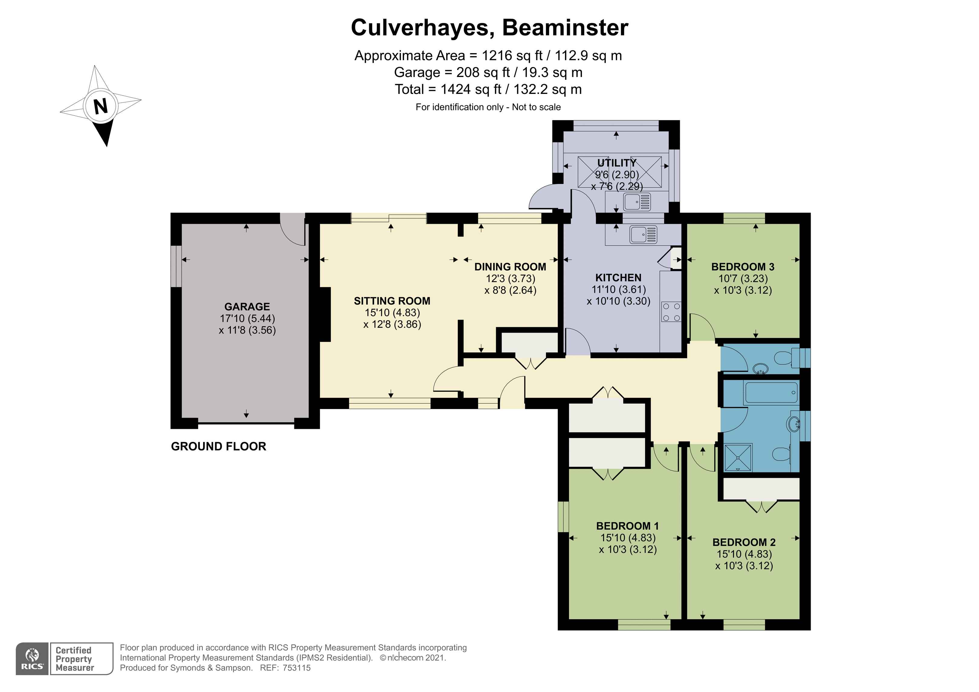 Floorplan - Culverhayes, Beaminster, DT8 3DG