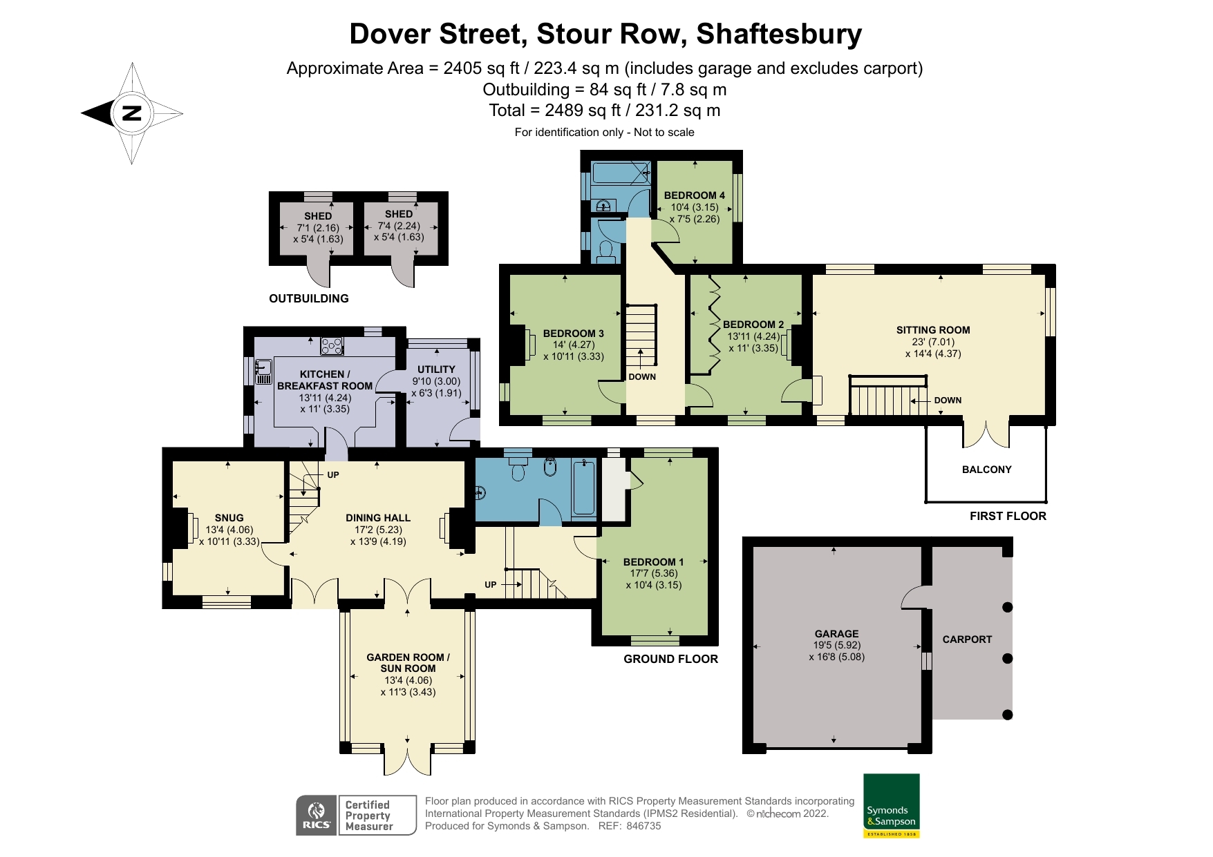 Floorplan - Dover Street, Stour Row, Shaftesbury, Dorset, SP7 0QH