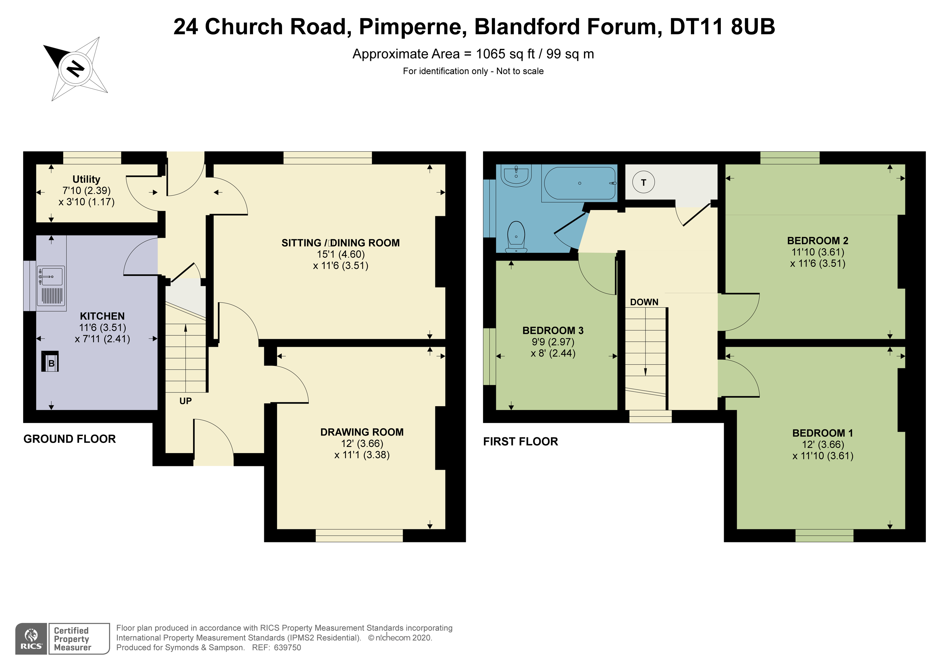 Floorplan - Church Road, Pimperne, Blandford Forum, DT11 8UB