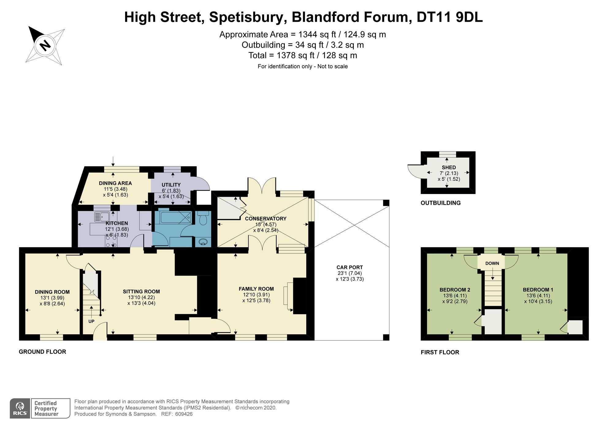Floorplan - High Street, Spetisbury, Blandford Forum, DT11 9DL