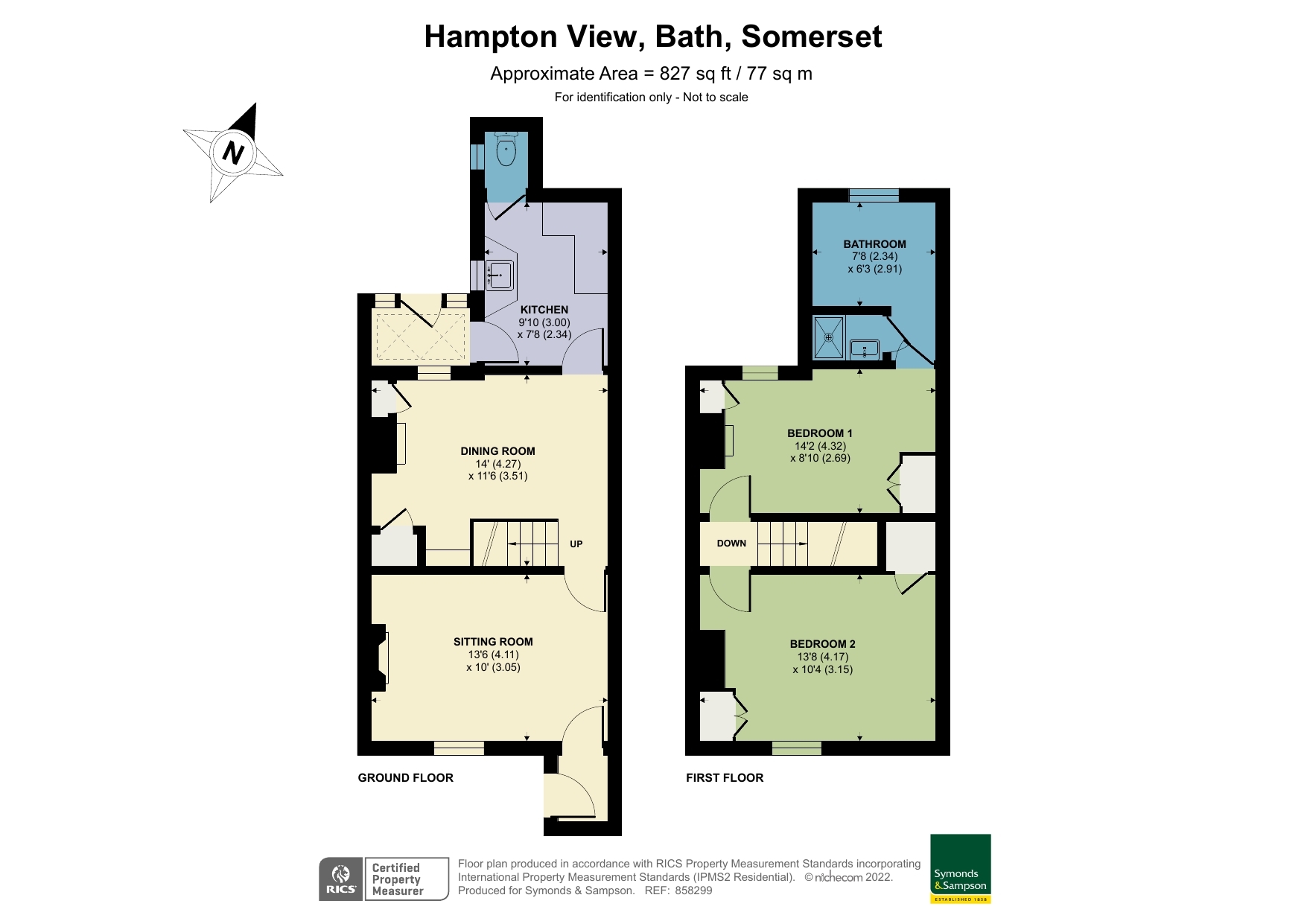 Floorplan - Hampton View, Bath, Somerset, BA1 6JL